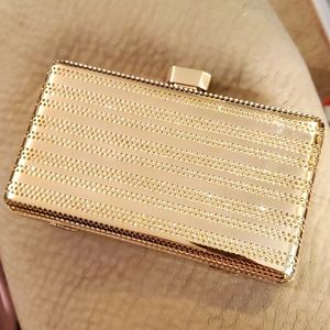 Gold Metal Clutch or crossbody